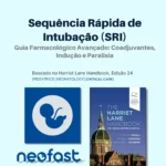 Capa do protocolo clínico pediátrico e neonatal sobre Sequência Rápida de Intubação, com logos do aplicativo Neofast e do livro Harriet Lane Handbook 24ª edição.