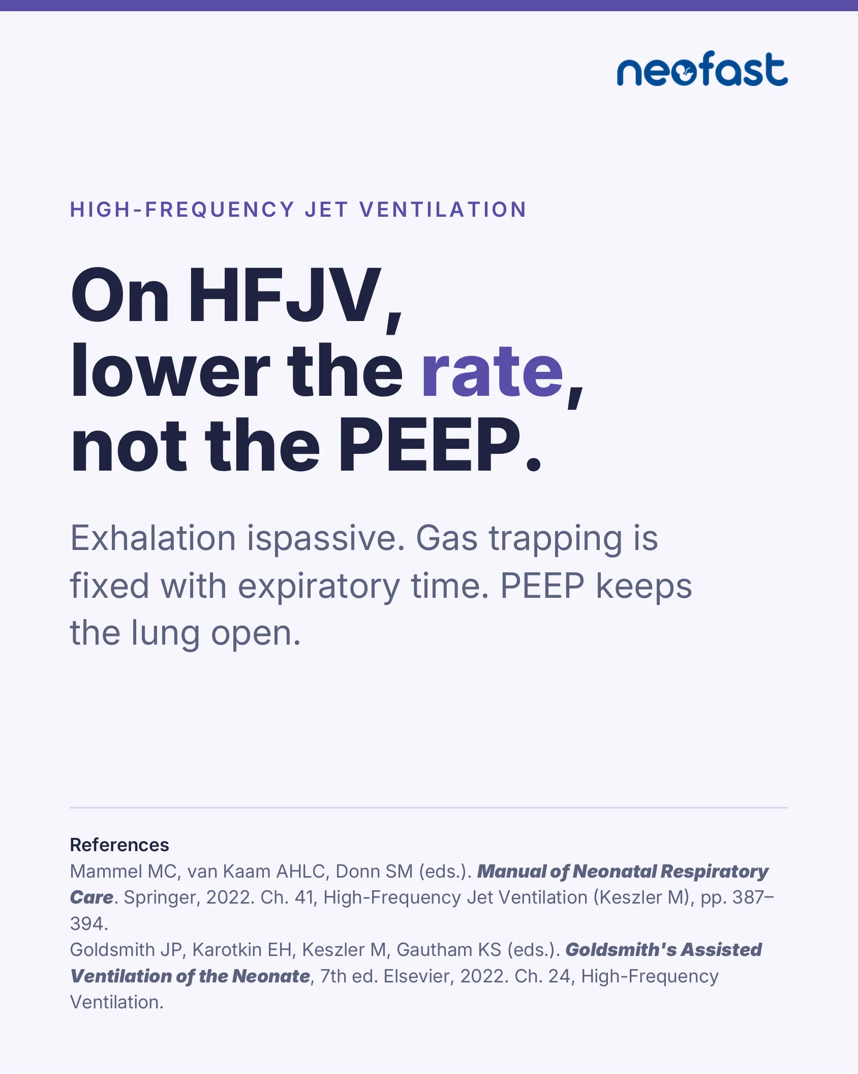 High-Frequency Jet Ventilation: Lower the Rate, Not the PEEP