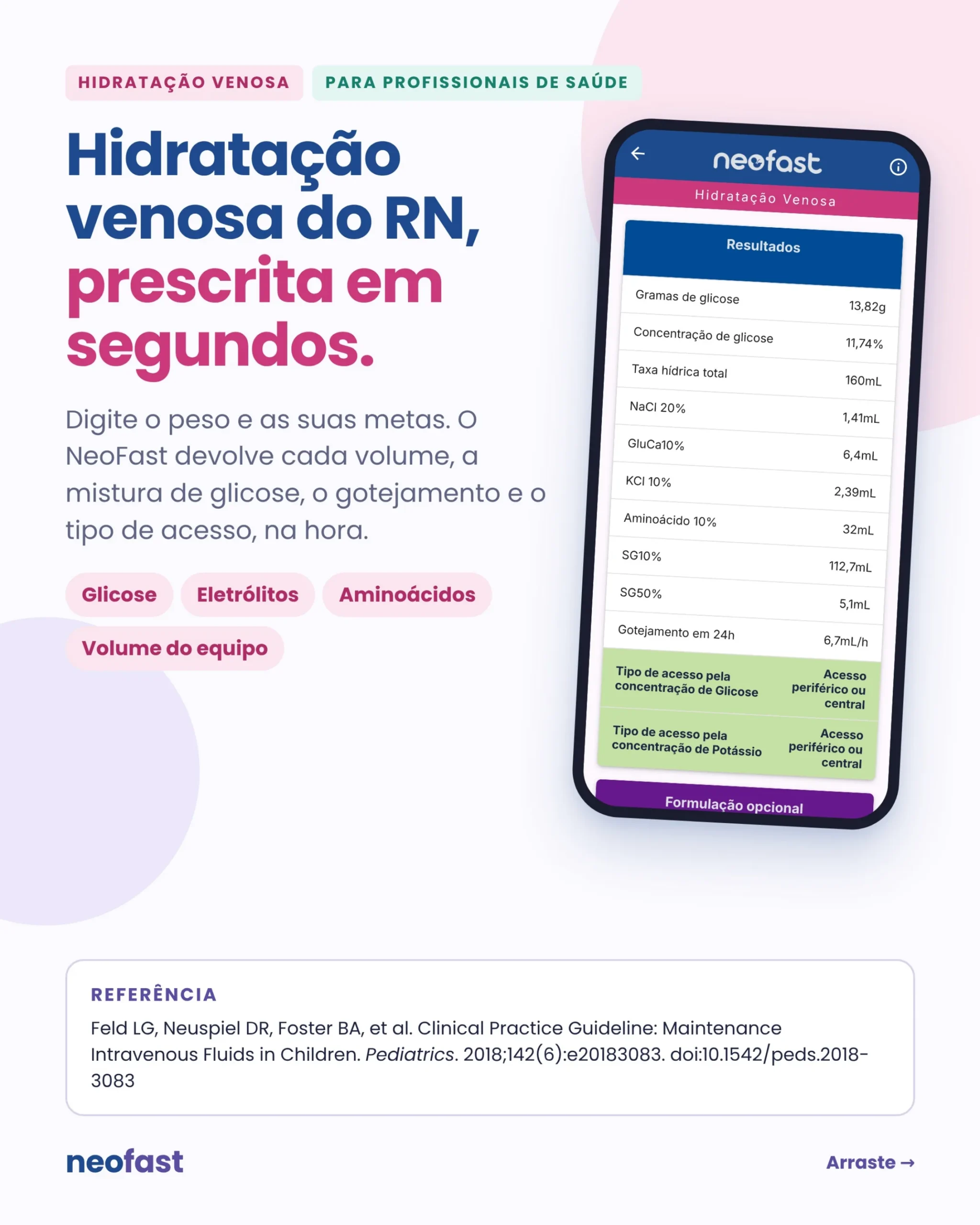 Hidratação Venosa do RN: Prescrição Rápida com o NeoFast