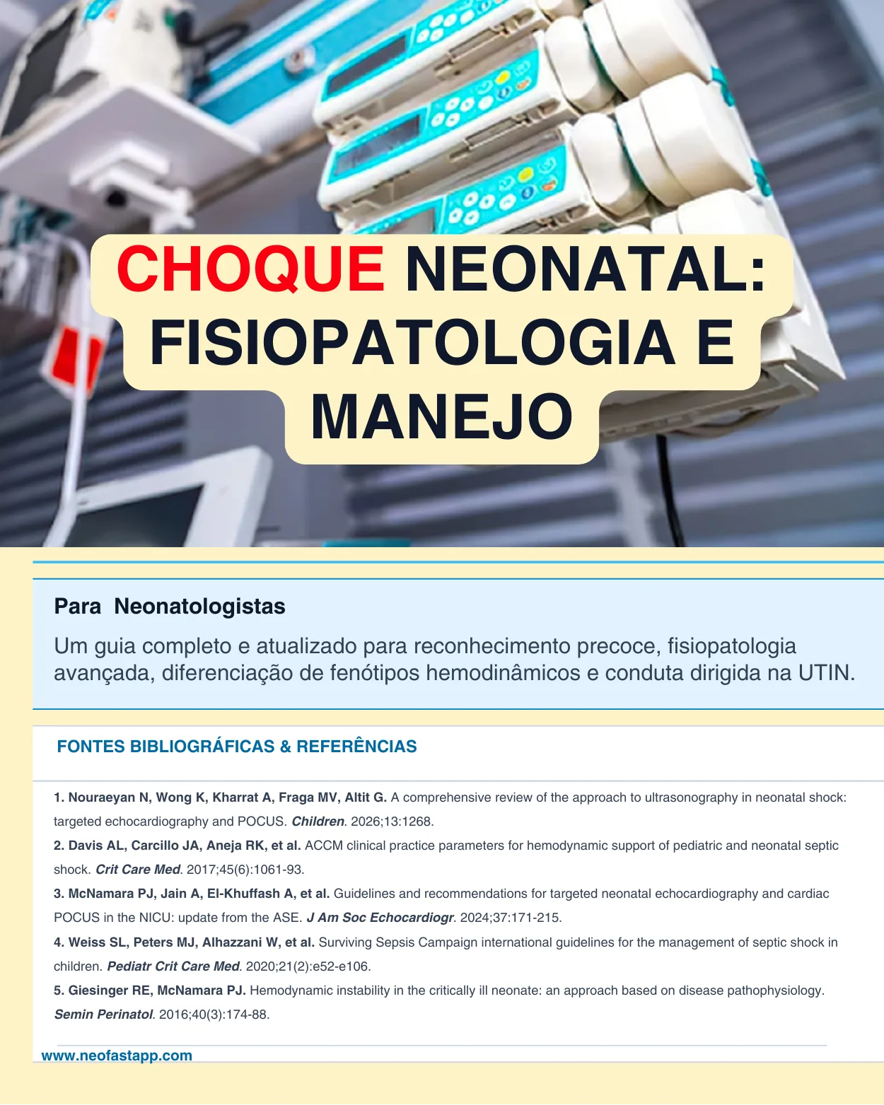Choque Neonatal: Fisiopatologia e Manejo